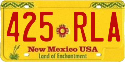 NM license plate 425RLA