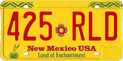 NM license plate 425RLD