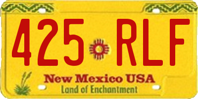 NM license plate 425RLF