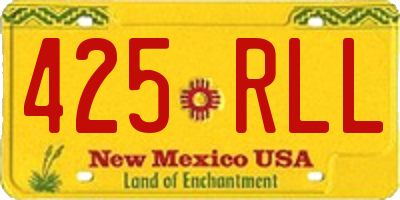 NM license plate 425RLL