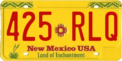 NM license plate 425RLQ
