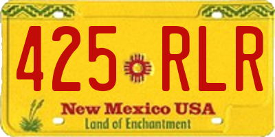 NM license plate 425RLR