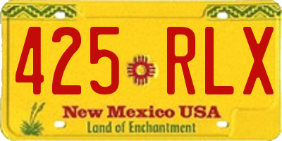 NM license plate 425RLX