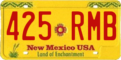 NM license plate 425RMB