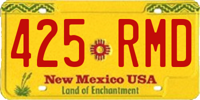 NM license plate 425RMD
