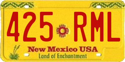 NM license plate 425RML