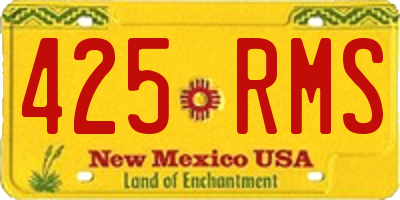 NM license plate 425RMS
