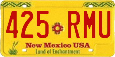 NM license plate 425RMU