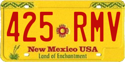 NM license plate 425RMV