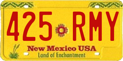 NM license plate 425RMY