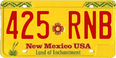 NM license plate 425RNB