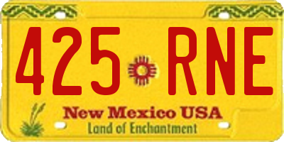 NM license plate 425RNE
