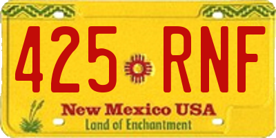 NM license plate 425RNF