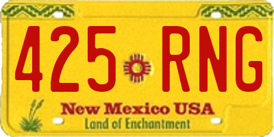NM license plate 425RNG