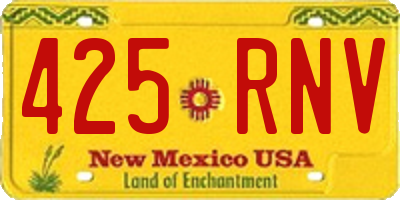 NM license plate 425RNV