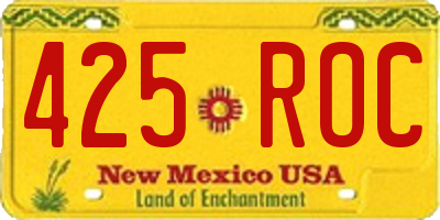 NM license plate 425ROC