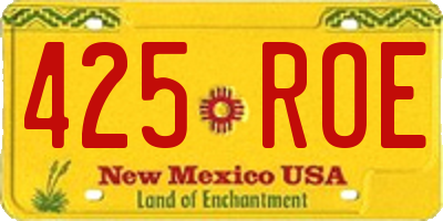 NM license plate 425ROE