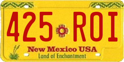 NM license plate 425ROI