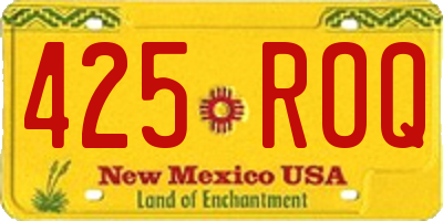 NM license plate 425ROQ