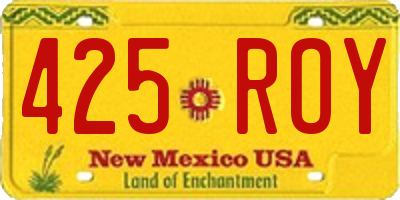NM license plate 425ROY