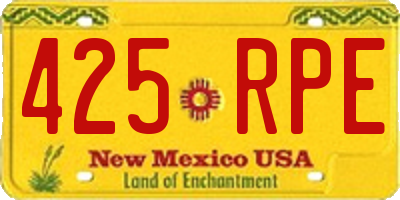 NM license plate 425RPE