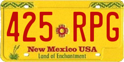 NM license plate 425RPG