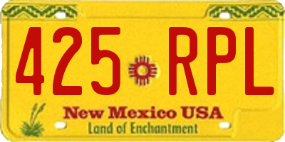 NM license plate 425RPL