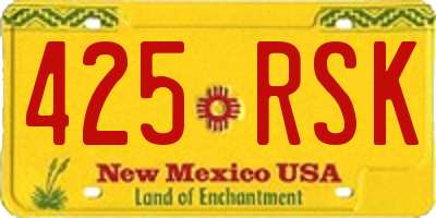 NM license plate 425RSK