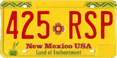NM license plate 425RSP