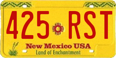 NM license plate 425RST