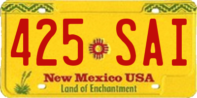 NM license plate 425SAI