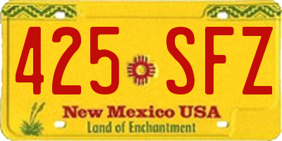 NM license plate 425SFZ