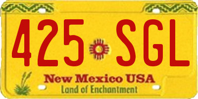 NM license plate 425SGL
