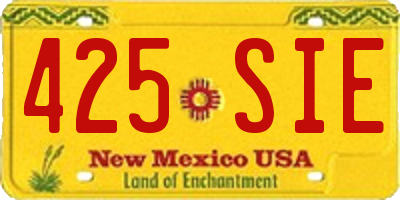 NM license plate 425SIE