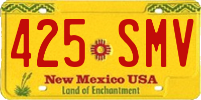 NM license plate 425SMV