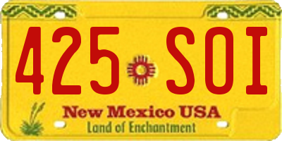 NM license plate 425SOI