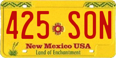 NM license plate 425SON