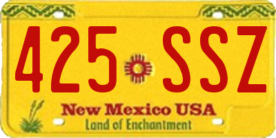 NM license plate 425SSZ