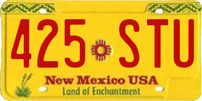 NM license plate 425STU