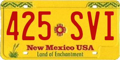 NM license plate 425SVI