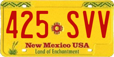 NM license plate 425SVV
