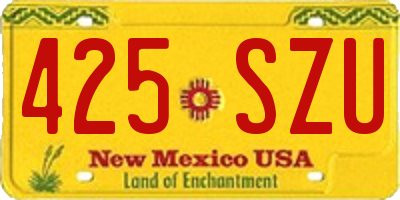 NM license plate 425SZU
