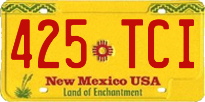 NM license plate 425TCI