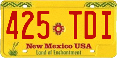 NM license plate 425TDI