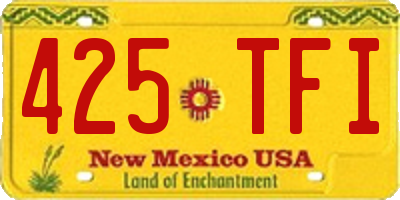 NM license plate 425TFI
