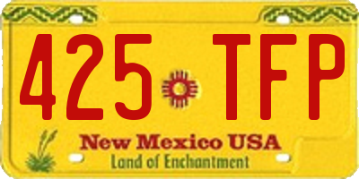 NM license plate 425TFP