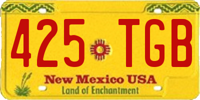 NM license plate 425TGB