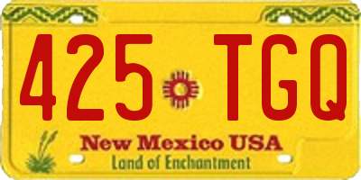NM license plate 425TGQ