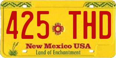 NM license plate 425THD
