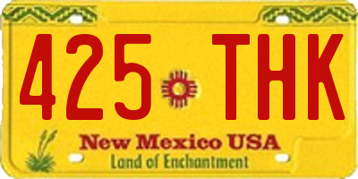 NM license plate 425THK